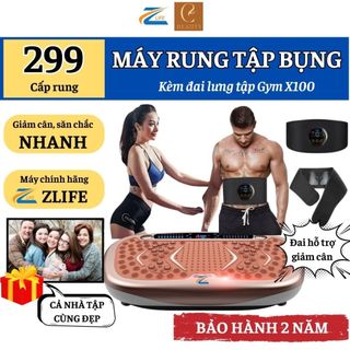 Máy rung lắc toàn thân ZLIFE 299 cấp quà tặng người thân, Máy tập bụng kèm Đai lưng tập Gym giảm mỡ