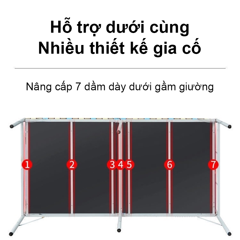 Giường gấp gọn văn phòng nằm 2 người, Giường xếp gấp gọn thông minh khung sắt chịu lực 500kg | BigBuy360 - bigbuy360.vn