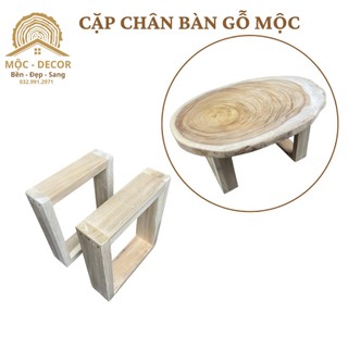 Cặp Chân Bàn, Chân Ghế Chữ U Gỗ Mộc Tự Nhiên