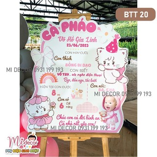BẢNG THÔNG TIN/BẢNG 12 THÁNG CHO BÉ TRAI BÉ GÁI TRANG TRÍ SINH NHẬT (Thiết kế riêng)