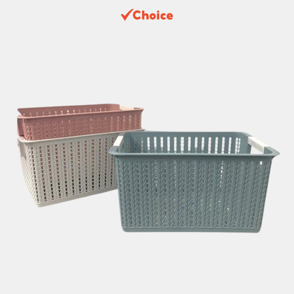 Rổ đan mây Choice Việt Nam NH250 đựng đồ đa năng nhựa Việt Nhật đại không nắp