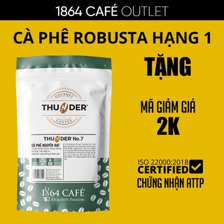 Cà phê nguyên hạt hạng 1 sàng 18/64 in thunder no.7 trọng lượng 220g - 1864 café