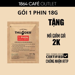 Cà phê 1 phin 18g thunder nhãn đỏ