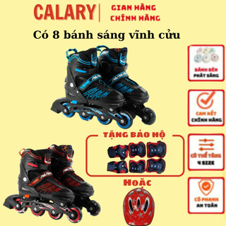 Giày Patin Trẻ Em Cougar-Papasion A3 Cao Cấp, Có 8 Bánh Đèn Phát Sáng, Tặng Kèm Phụ Kiện, Có Nút Chỉnh Size Tiện Lợi
