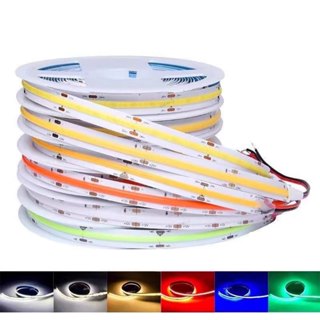 dây led dán COB 12v 24v 5m 10m 1 cuộn 252 led rán tủ, kệ, trang trí bàn biển hiệu quảng cáo