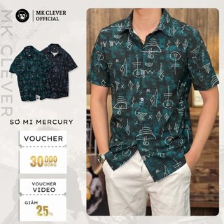 Áo Sơ Mi Cuban nam Mercury MKCLEVER Chất lụa mềm mịn, thoáng mát, chống nhăn, form rộng hằng ngày