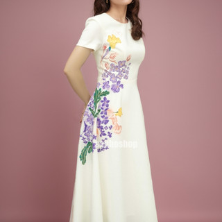 ĐẦM T3D FLORAL PRINT ROUND NECK
