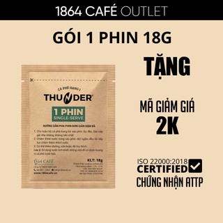Cà phê 1 phin 18g thunder nhãn xanh