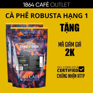 908g Cà Phê Bột Catimor Tinh Khiết Pha Phin Gu Việt (454g x 02 bao) – 1864 CAFÉ®