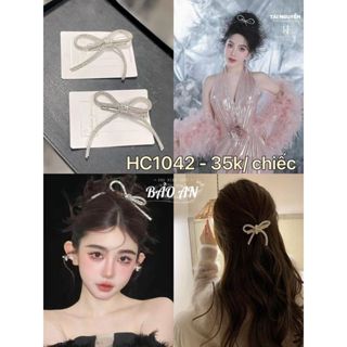 Hoa cài tóc kẹp nơ cô dâu HC1042