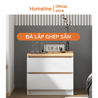 Tủ đầu giường, tab đầu giường nhỏ gọn để đồ chất liệu gỗ MDF chống xước , chống nước thương hiệu HOMELINE - H35