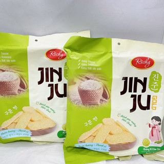 Bánh Gạo Vị Cốm Sữa Richy Jin ju Gold gói 134.4g