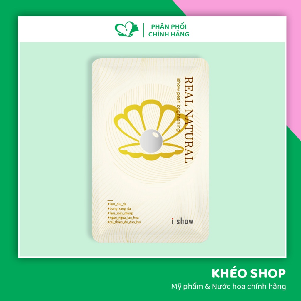 [Hộp 5 Miếng] Mặt Nạ Ngọc Trai iShow Pearl Brightening Dưỡng Trắng Sáng Chậm Lão Hóa
