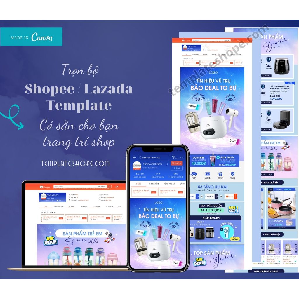 Template Shopee /banner trang trí Shopee ngành thiết bị điện chuyên nghiệp giá rẻ