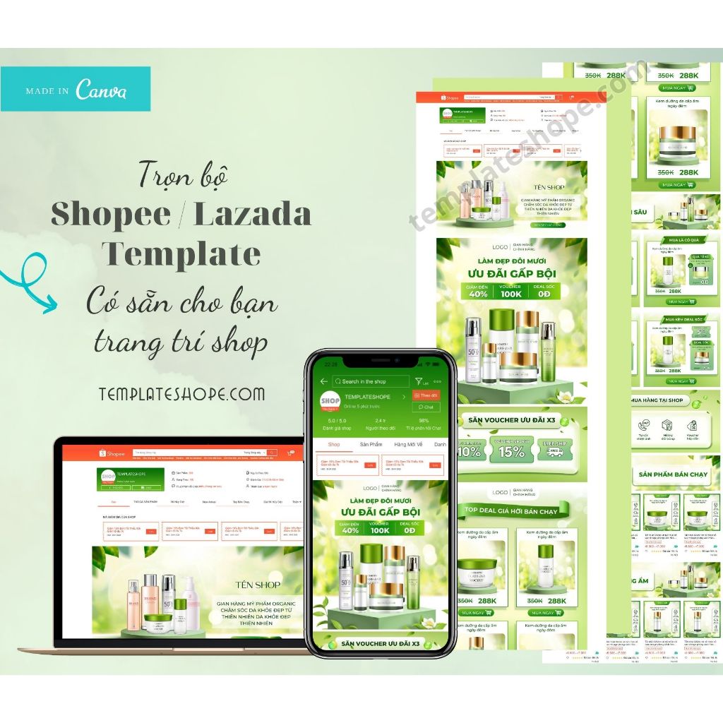 Template Shopee /banner trang trí Shopee ngành sắc đẹp sức khỏe mỹ phẩm chuyên nghiệp giá rẻ