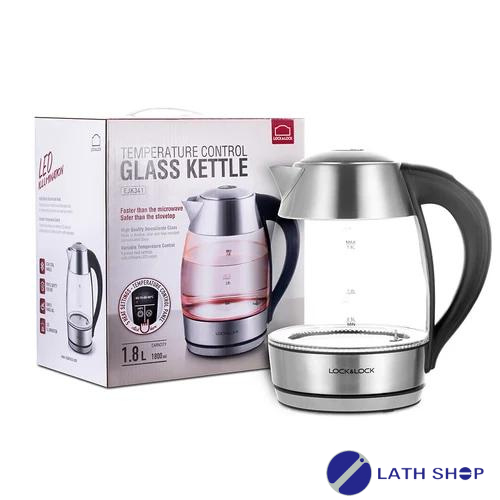 Ấm Điện Thủy Tinh Siêu Tốc Có Điều Chỉnh Nhiệt Độ Lock&Lock EJK341 (1.8L) - Hàng chính hãng
