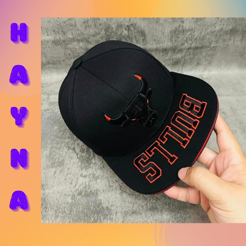 (Hàng hiệu) Nón HIPHOP, nón snapback Bulls thời trang NBA cho nam nữ phối khóa nút bấm, M385