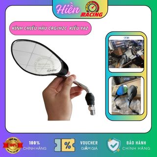Kính chiếu hậu xe máy thời trang H2C/CRG mẫu Yaz gắn chân kính ( 1 cái trái chân 10li zen thuận)