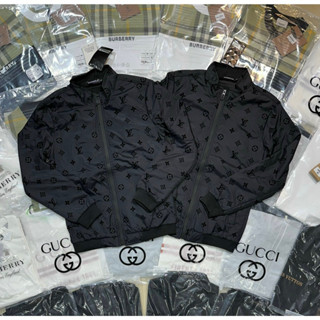 ÁO KHOÁC CỔ TRỤ DÙ LỤA LV CAO CẤP