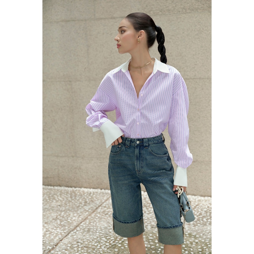Áo sơ mi phối tay BASIC BETA SHIRT