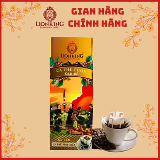 Cà Phê Phin Giấy Chồn Đam Mê - Lionking - 100% cà phê Chồn nguyên chất chọn lọc hảo hạng - Hộp 144g (12 gói x 12g)