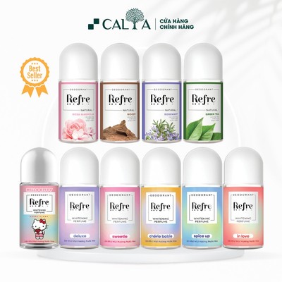 Lăn Khử Mùi Refre Hương Nước Hoa Và Hương Tự Nhiên - Refre Whitening 30ml/ Refre Natural 30ml