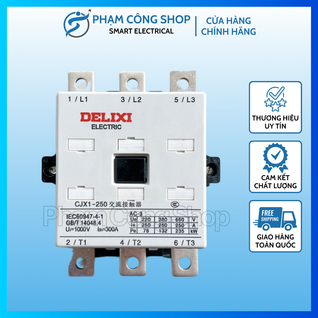 Khởi Động Từ Contactor DELIXI Chính Hãng Loại 250A 300A 400A | phamcongshop