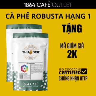 440g cà phê culi robusta rang xay tinh khiết 100% -1864 café