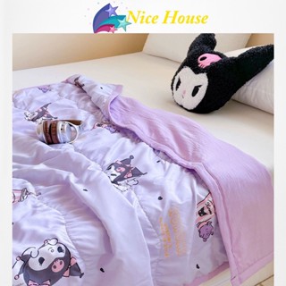 Chăn hè cotton đũi đậu nành kích thước 110cmx 150cm cho bé mang đi học siều mền mịn _ Nice House