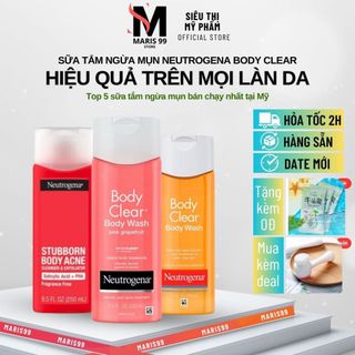 Sữa tắm neutrogena body clear body wash pink grapefruit, sữa tắm mụn lưng, ngừa mụn, mờ thâm 250ml _achoice