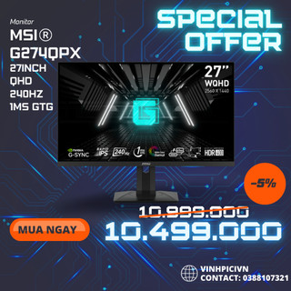 Màn hình msi g274qpx 27'' 1ms 240hz rapid ips qhd
