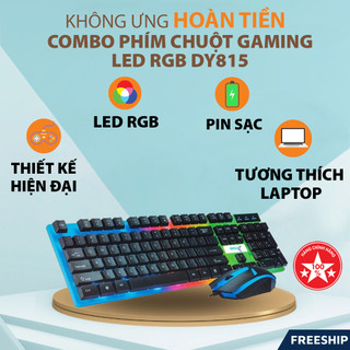 Combo bàn phím + chuột Gaming Led RGB DY-815 bấm siêu êm tốc độ phản hồi nhanh