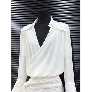 👚SET ÁO SƠMI ĐẮP CHÉO CỘT EO + CHÂN VÁY REN <ảnh thật ở cuối>