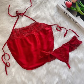 💗 sx772 áo yếm kèm quần lót lọt khe-freesize 40-65kg