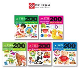 Sách - 200 miếng bóc dán thông minh - Cho trẻ từ 2 - 6 tuổi - Đinh Tị Books
