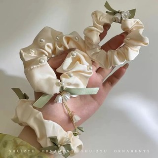 [Tím.Little] Dây cột tóc scrunchies vải thiết kế sang trọng dễ thương