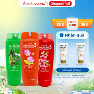 Dầu xả dược liệu Thái Dương 3 chai 200ml- Sao Thái Dương