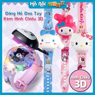 Đồ Chơi Đồng Hồ Chiếu Hình 3D Cho Bé – 24 Hình – Mẫu Kuromi, Cinnamoroll, Hello Kitty, Lotso, Người Nhện