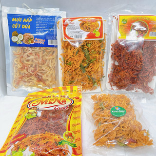 Gói 100g gói heo khô cháy tỏi/ khô gà/ mực hấp/ bò khô