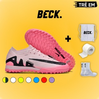 Giày Bóng Đá Trẻ Em Mercurial Vapor 15 Elite Cổ Lửng SOCCER BECK, Đến Đinh TF,  Bám Sân, Các Màu Sắc, Sân Cỏ Nhân Tạo