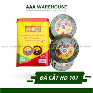 Đá cắt inox, đá cắt sắt HD 107mm xanh - Đá cắt Hải Dương xanh 1 tấc loại tốt
