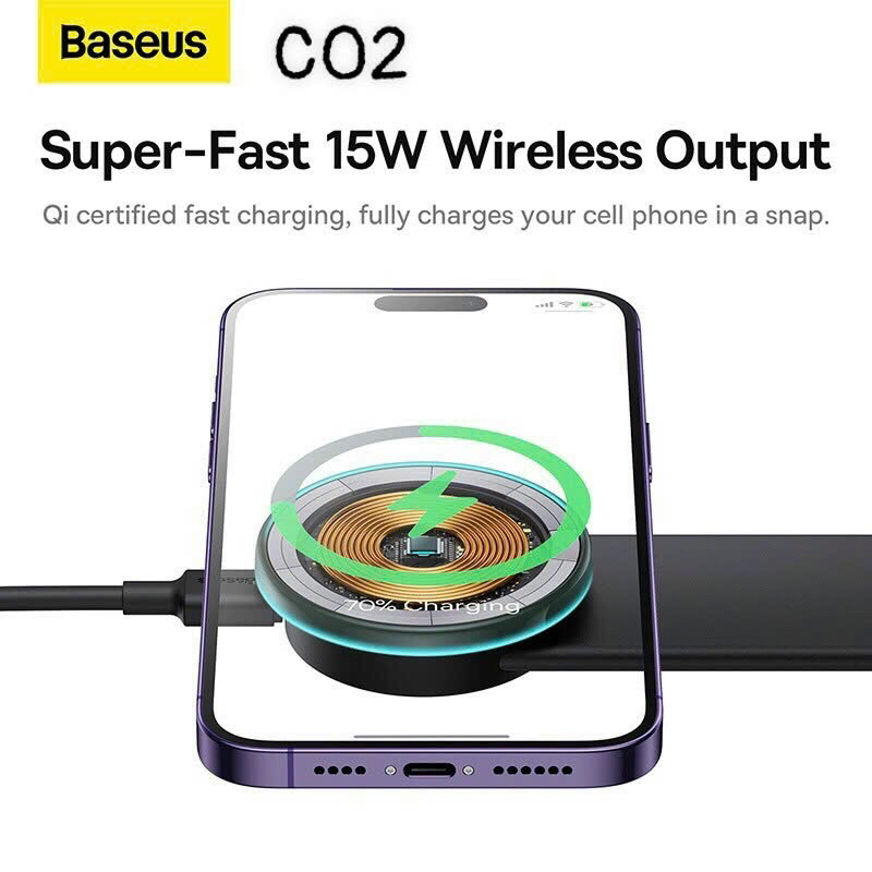 Đế sạc không dây Baseus C02 Pro gắn taplo xe hơi BS-CM019