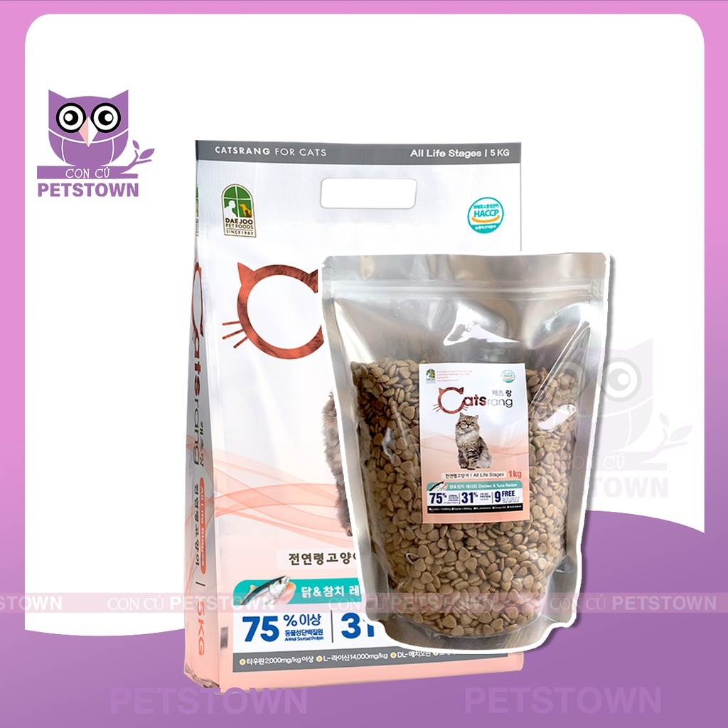 [5KG/COMBO ƯU ĐÃI] Thức ăn hạt Cho Mèo Mọi Lứa Tuổi Catsrang/Cat's Eye chính hãng