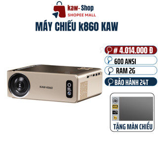 Máy chiếu mini KAW K860 4K Siêu nét , Kết nối điện thoại, laptop dễ dàng, dạy học, văn phòng, Bảo hành 12 tháng