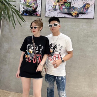  Áo Thun Nam DSQ 034 Siêu Cấp Chất Cotton 2 Chiều Thời Trang Nam Hai Màu Đen Trắng 