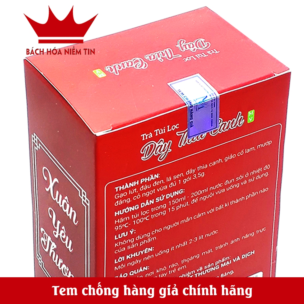 Trà Dây Thìa Canh - mướp đắng, giảm cổ lam, gạo lứt giúp giảm tiểu đường, thanh lọc cơ thể - Hộp 15 gói x3,5g