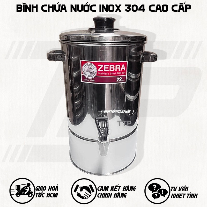 Bình Chứa Nước Inox 304 Hãng Zebra Thái Lan - Bình Đựng Nước Inox 304 Hiệu Zebra Thái Lan