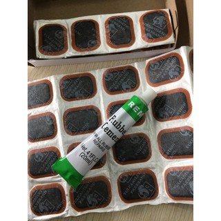 Miếng vá săm xe đạp, xe máy (Hộp bao gồm 1 tuýp keo+ 48 miếng vá)
