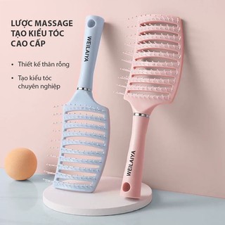 Lược chải mát xa da đầu, tạo kiểu tóc, gỡ rối, màu sắc xinh xắn, chính hãng weilaiya