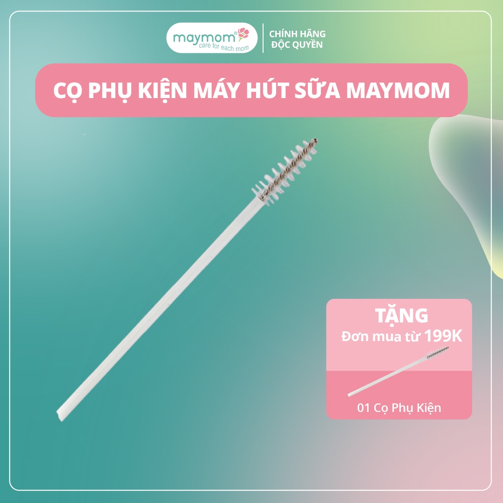 Cọ Phụ Kiện Maymom, Vệ Sinh Cổ Nối Phễu Hút Sữa, Chuyên Dụng Cho Việc Vệ Sinh Những Ngóc Ngách Nhỏ (1 Cái)